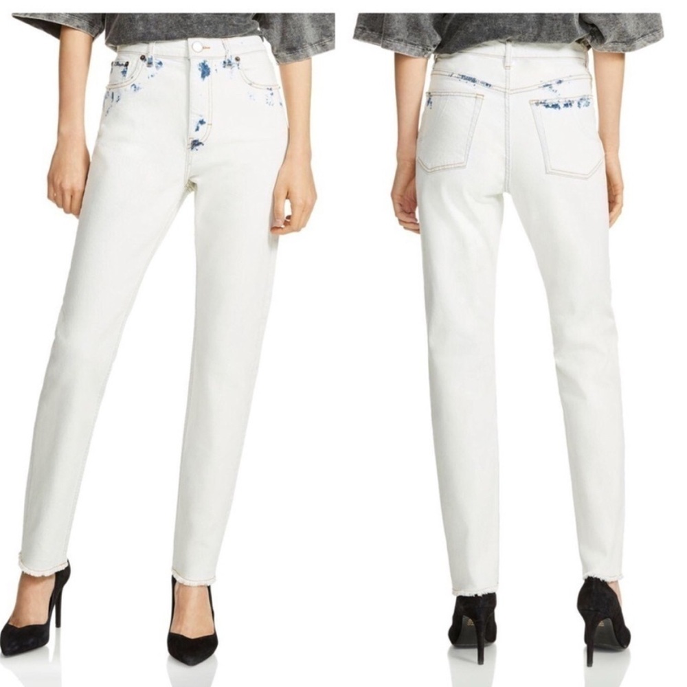 Maje Paoline Tie Dye Off-White Ankle Jeans Size 40